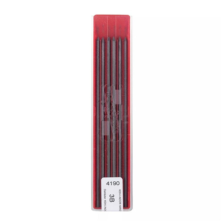 Grafitové tuhy KOH‑I‑NOOR 2,5 mm 3B – sada 6 ks