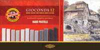 8122G Olejové pastely GIOCONDA HARD 12ks. 7x7mm. odtieň šedé