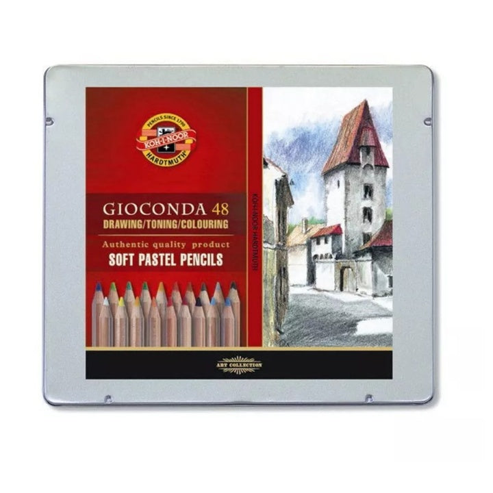 Gioconda sada pastelových ceruziek v plechu / 48 ks