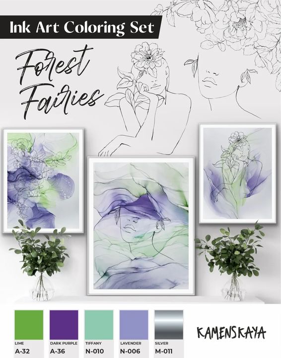 Atramentová sada Kamenskaya 'Forest Fairies'