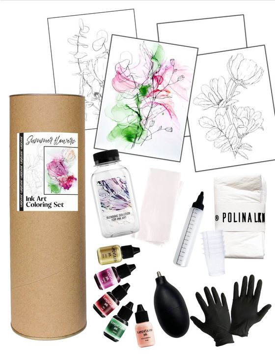 Atramentová sada Kamenskaya 'Summer Flowers'