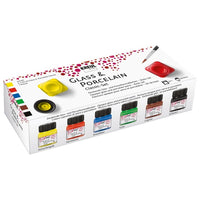Farby na porcelán Brillant Hobby Line / set 6 x 20 ml   štetec