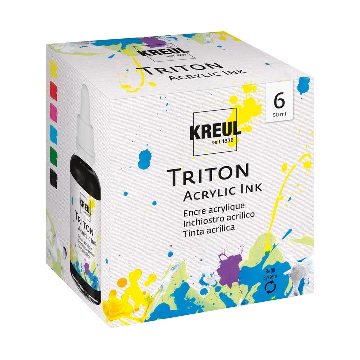 Akrylový atrament KREUL 50 ml - sada 6 ks