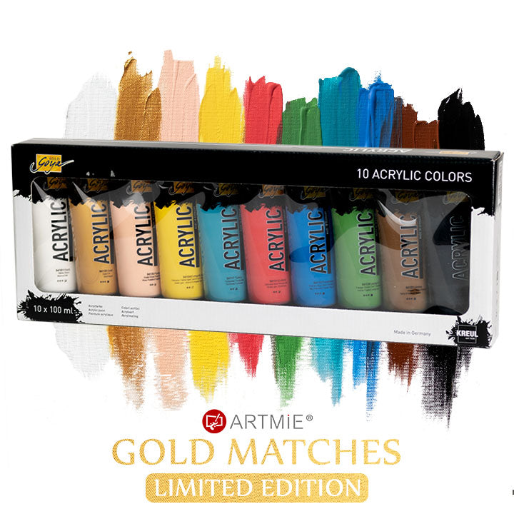 Akrylové farby Solo Goya - ARTMIE Gold Matches | sada 10 x 100 ml