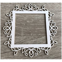 Drevený ozdobný výrez rám – ornament – 1 ks