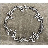 Drevený ozdobný výrez rámček – ornament – 1 ks