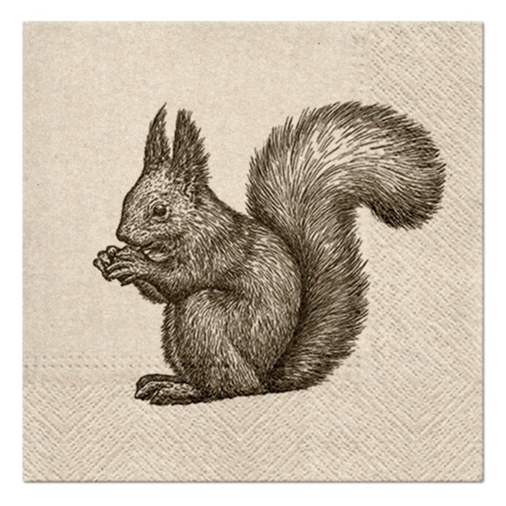 Eko servítky na dekupáž Squirrel - 1 ks
