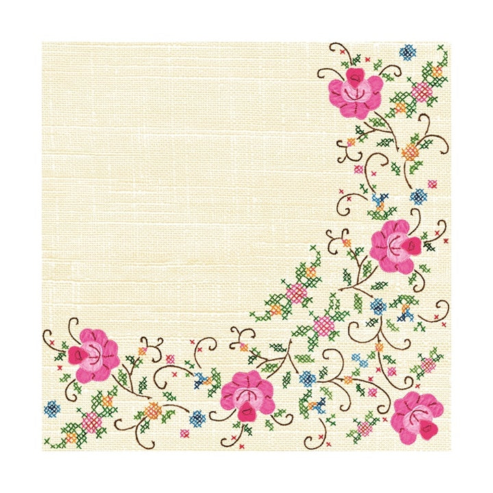 Eko servítky na dekupáž Cross Stitch Frame - 1ks