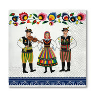 Eko servítky na dekupáž Folk Celebration - 1ks