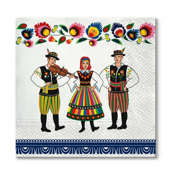 Eko servítky na dekupáž Folk Celebration - 1ks