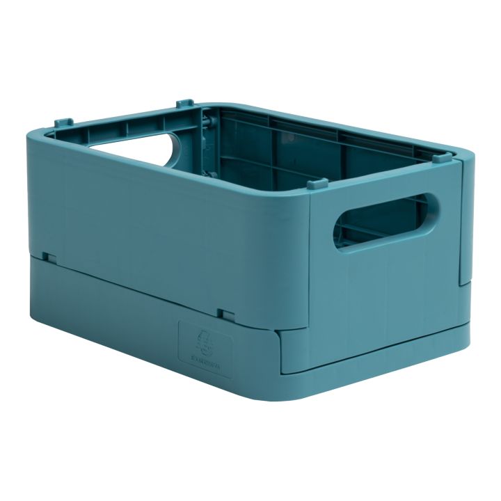 Skladací úložný box  SKANDI recyklovaný  PP MINI – petrolejová