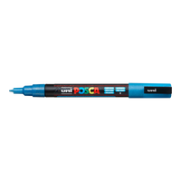 Posca popisovač PC-3ML, 0,9 1,3 mm, trblietavá – svetlomodrá (L8