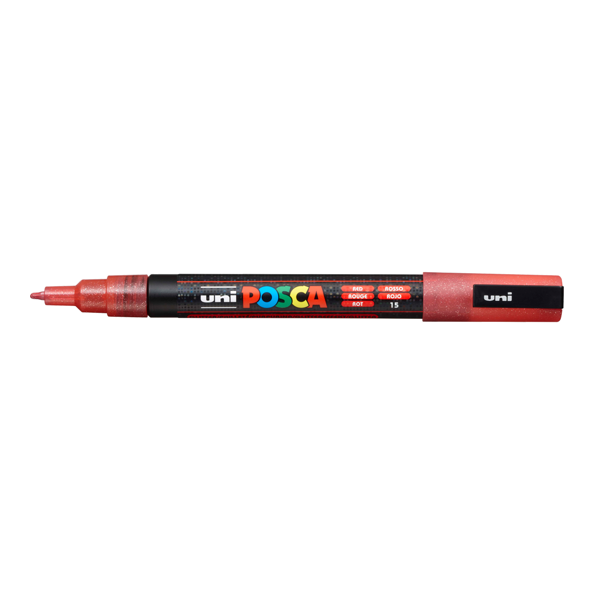Posca popisovač PC-3ML, 0,9 1,3 mm, trblietavá – červená (L15