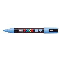 Akrylový popisovač Posca PC-5M, 1,8 – 2,5 mm, nebesky modrá (48)
