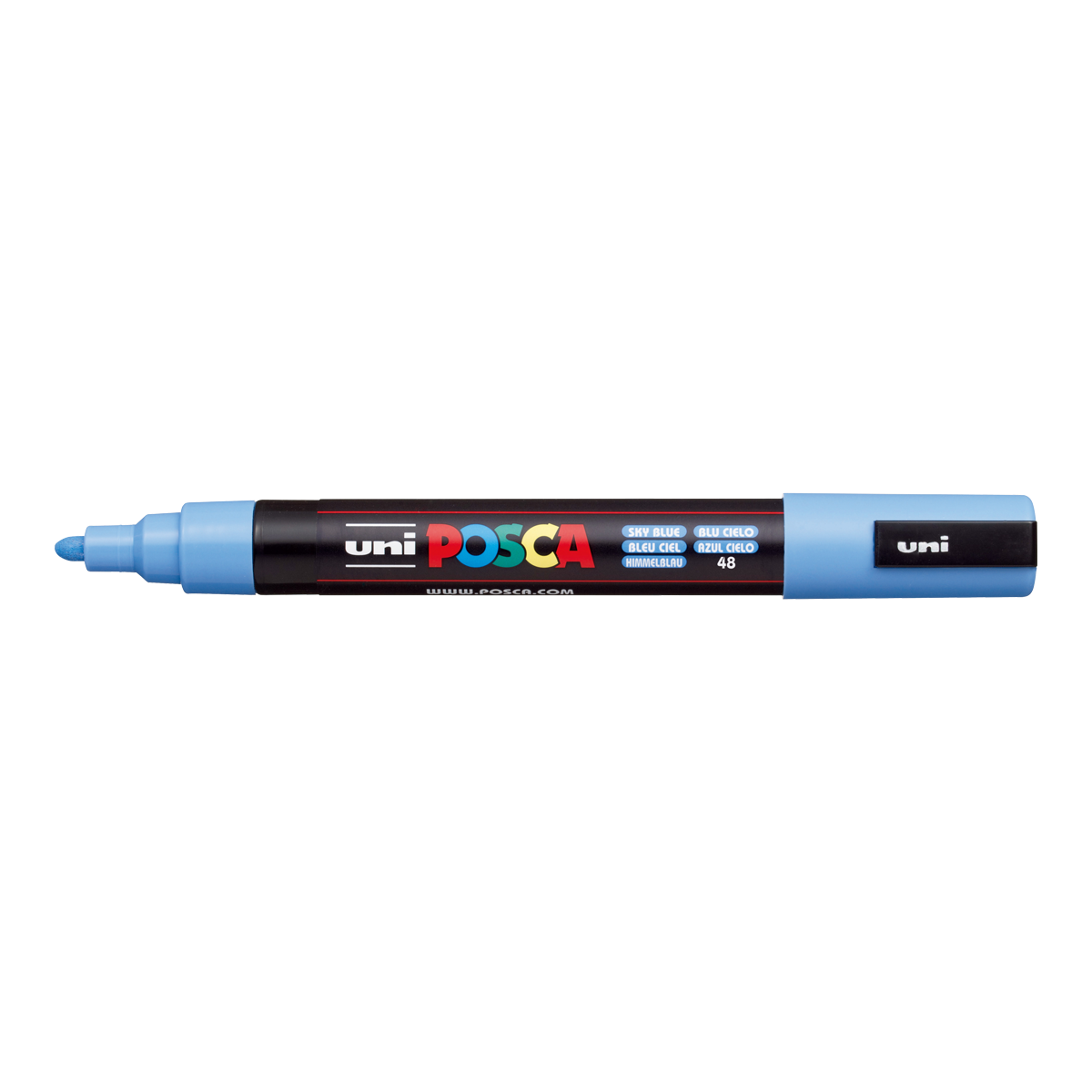 Akrylový popisovač Posca PC-5M, 1,8 – 2,5 mm, nebesky modrá (48)