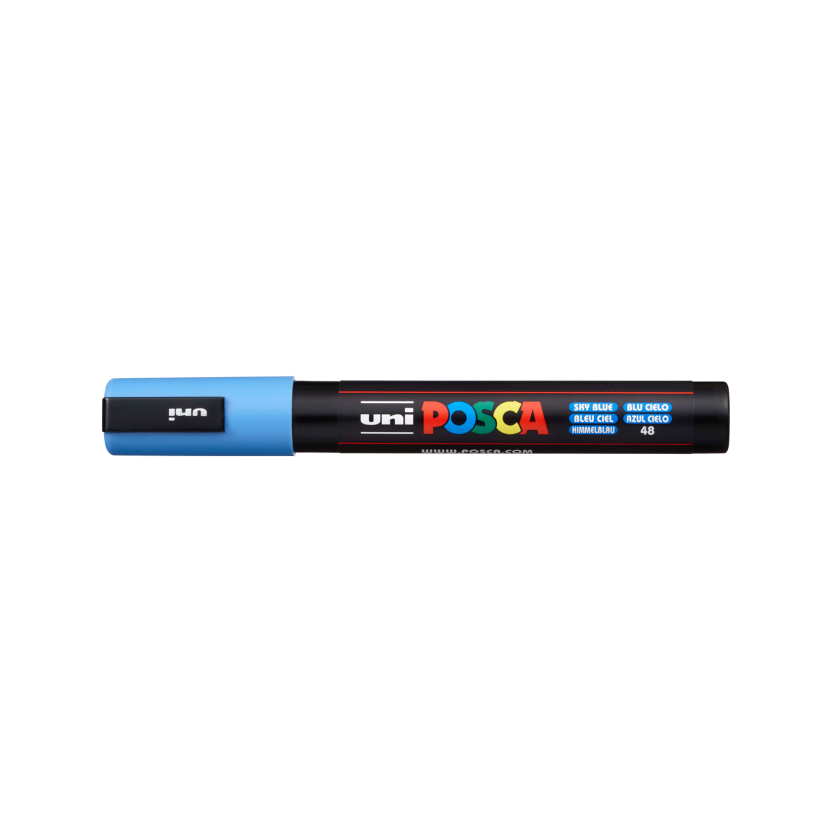 Akrylový popisovač Posca PC-5M, 1,8 – 2,5 mm, nebesky modrá (48)
