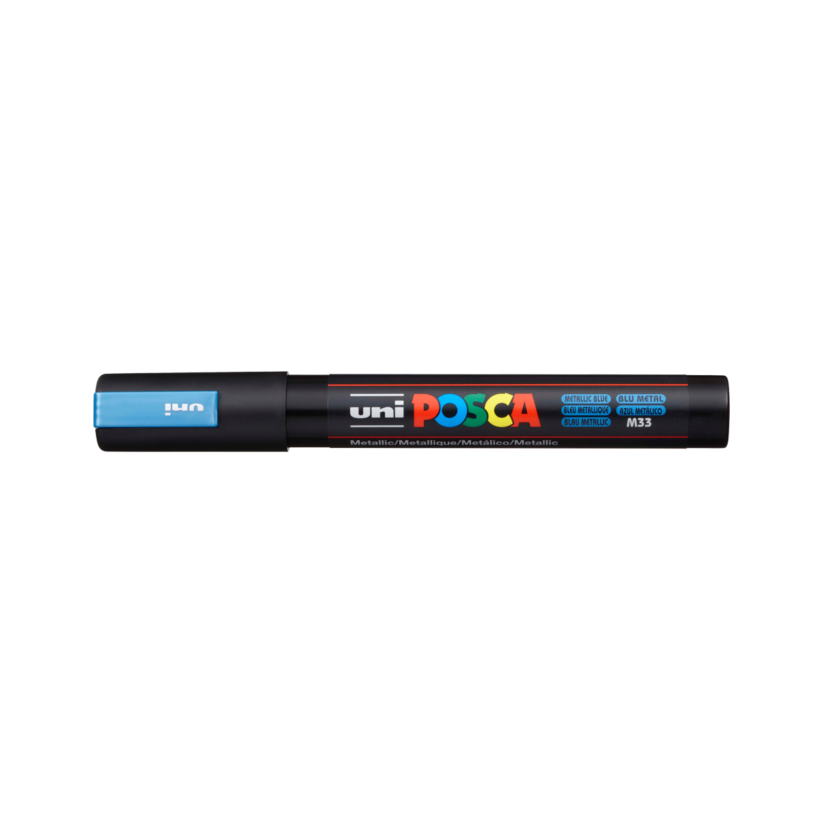 Akrylový popisovač Posca PC-5M, 1,8 – 2,5 mm, metalická modrá (M33)