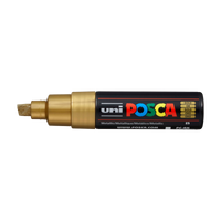 Popisovač UNI POSCA PC-8K 8 mm – zlatá (25)