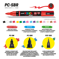 Popisovač Posca PC-5BR, 1 - 4 mm, modrá (33)