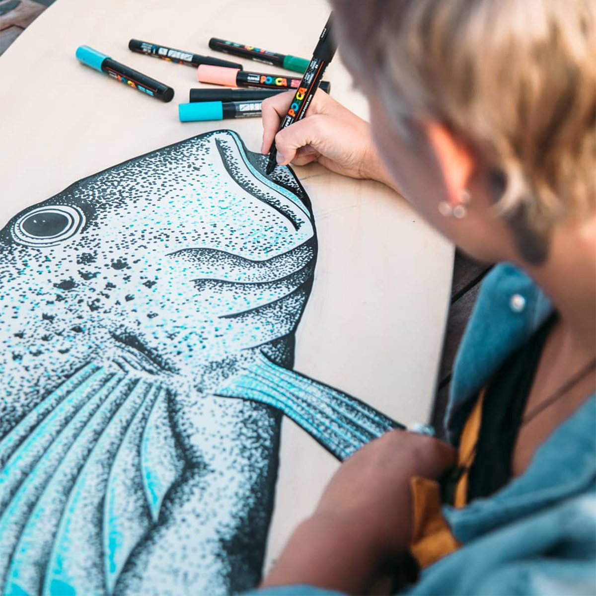 Posca popisovač PC-5M, 1,8 - 2,5 mm, khaki zelená