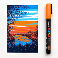 Posca popisovač PC-5M, 1,8 - 2,5 mm, jasne žltá (3)