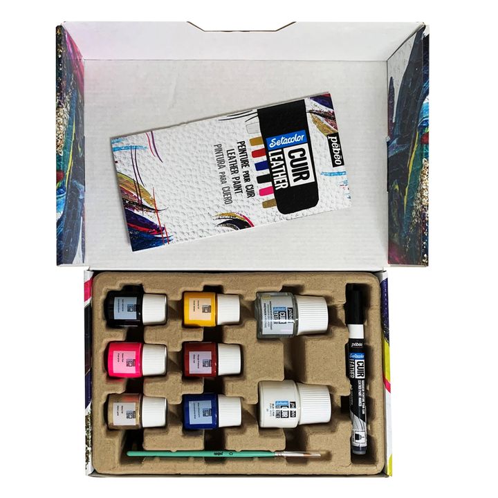Farby na kožu Pebeo Setacolor - výberová sada 10 ks