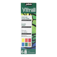 Farby na sklo Pebeo Vitrail / sada 6 x 20 ml