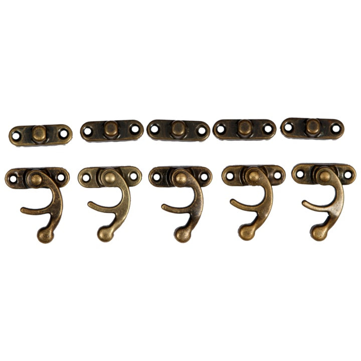 Kovové zapínanie bronz 2.8 x 3.3 cm - 5 ks