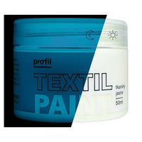 Farba na textil Profil žiariaca v tme na modro 50 ml