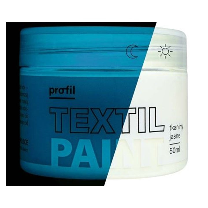 Farba na textil Profil žiariaca v tme na modro 50 ml