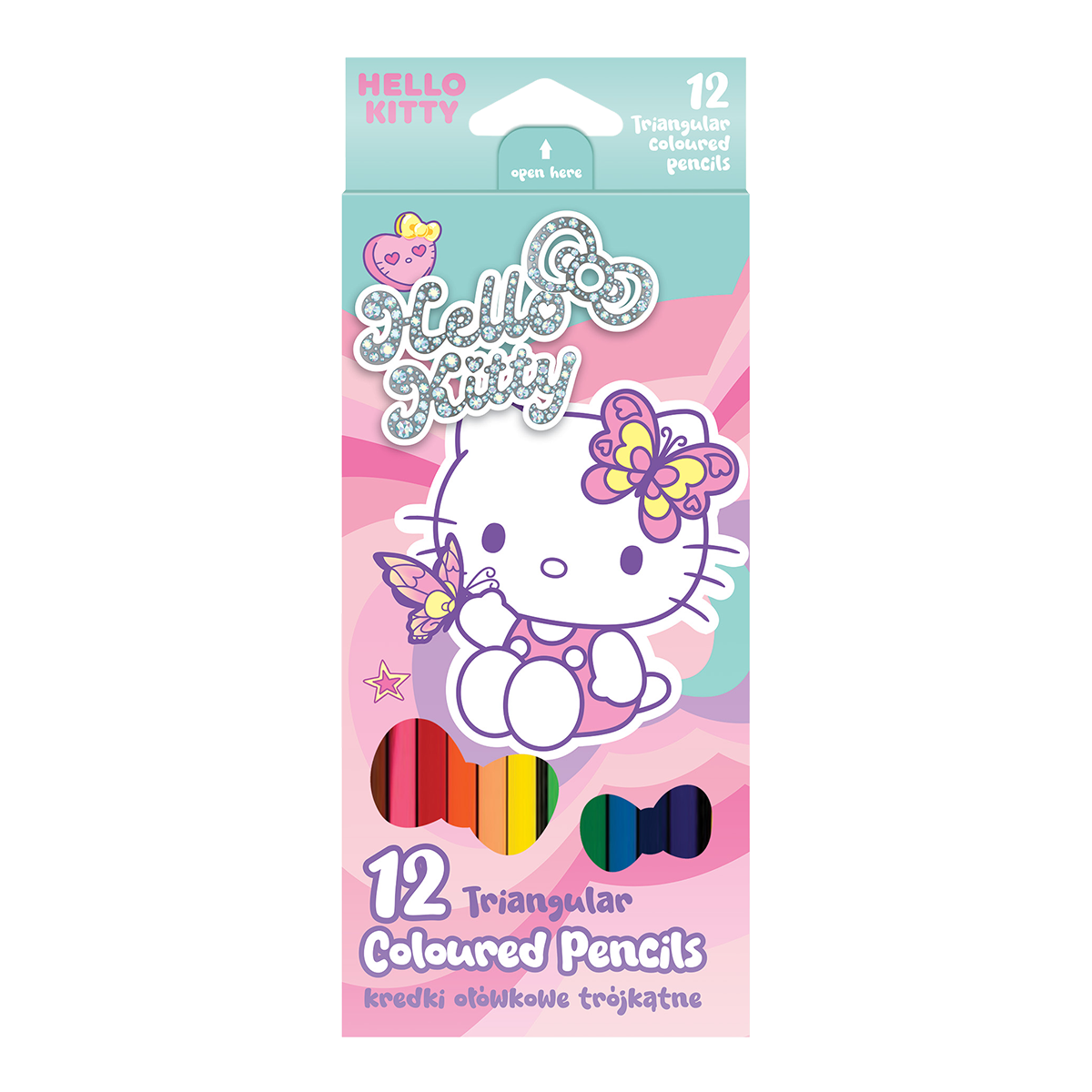 Trojhranné pastelky Colorino Hello Kitty - 12 farieb