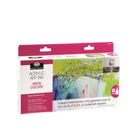 Akrylový atrament Royal & Langnickel neónové farby 6 x 30 ml