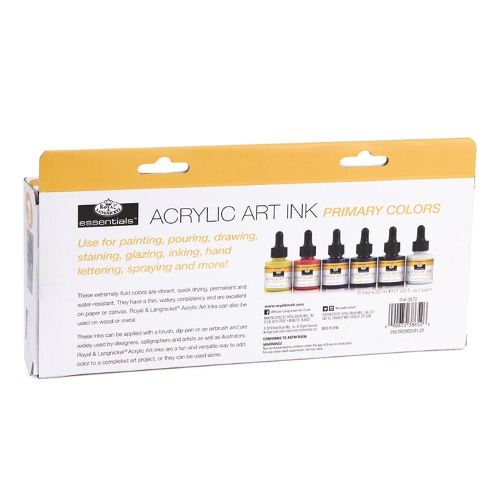 Akrylový atrament Royal & Langnickel základné farby 6 x 30 ml