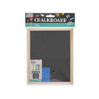 Chalkboard Set 20×16 cm with 4 Coloured Chalks & Eraser