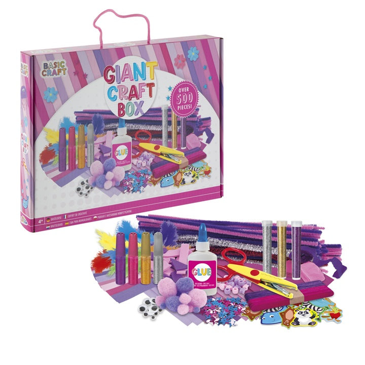 Kreatívna sada Giant Craft Box 500 ks ružová
