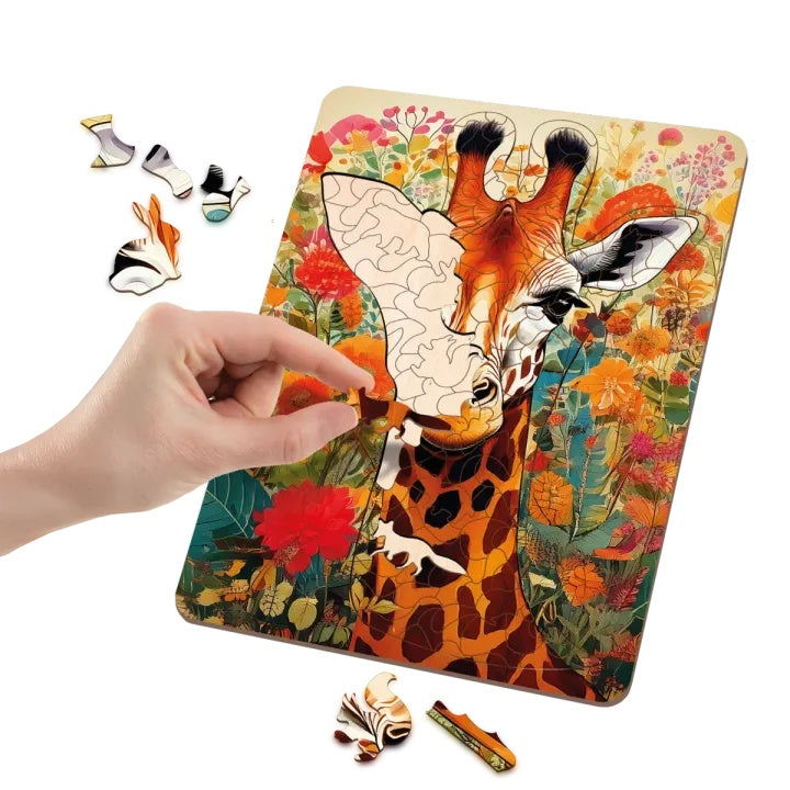 Drevené puzzle Žirafa 130 ks