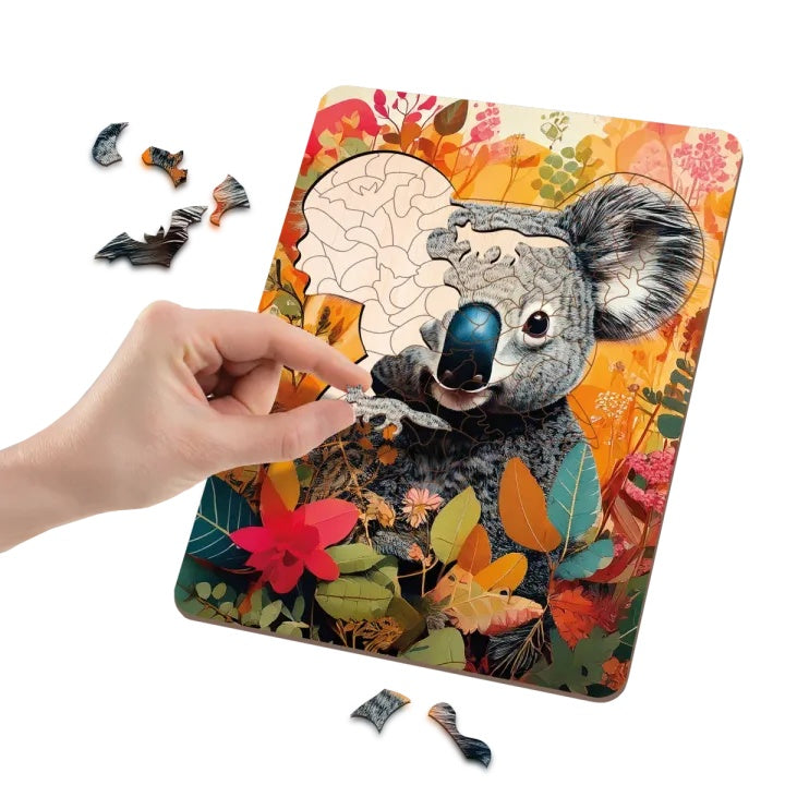 Drevené puzzle Koala Unikátne tvary 130 ks MOXY