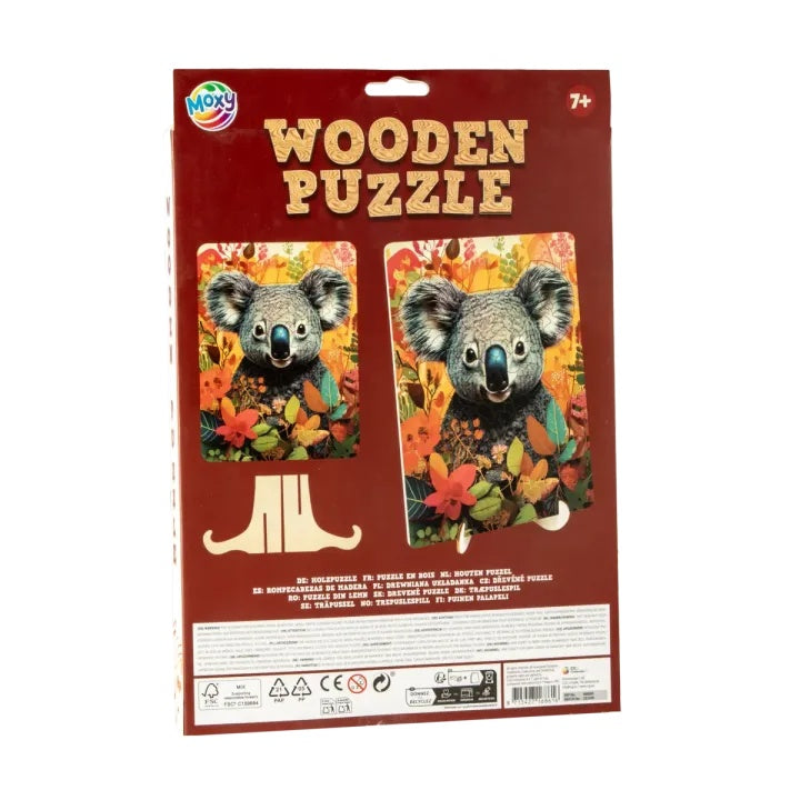 Drevené puzzle Koala Unikátne tvary 130 ks MOXY