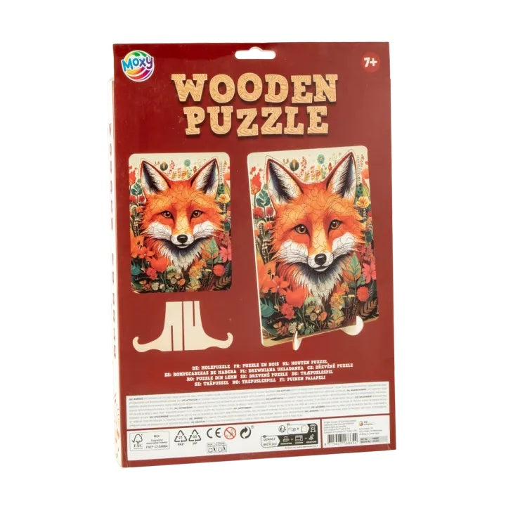 Drevené puzzle Fox - 130 ks jedinečných tvarov od MOXY