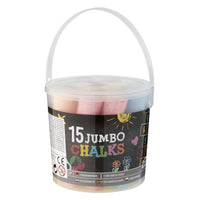 Farebné JUMBO kriedy vo vedierku 15 ks
