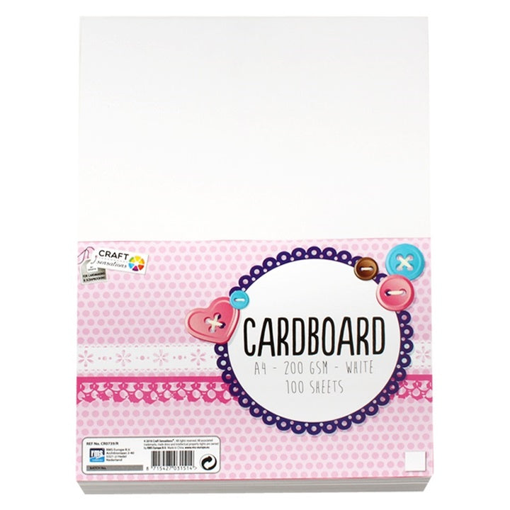 Kreatívny kartón Craft Sensations A4 White - 100 listový