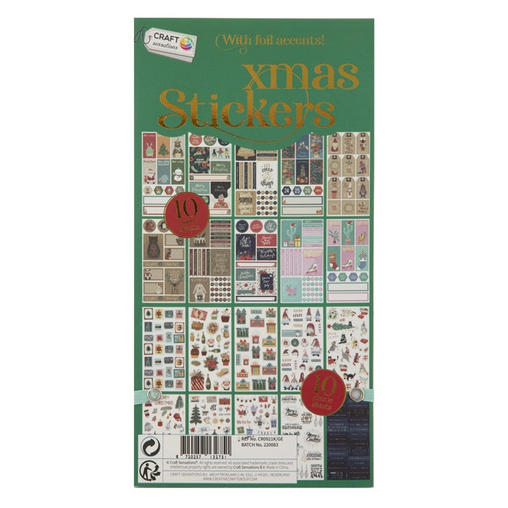 Kniha vianočných samolepiek