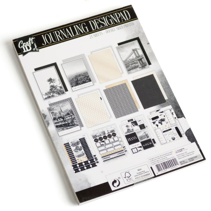 Blok papierov na scrapbooking A5 24 listov čierne