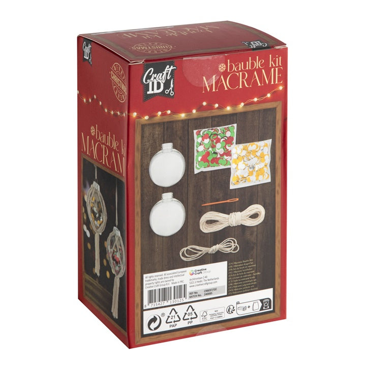 Kreatívna sada Macrame bauble kit XMAS