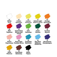 Akrylové farby na textil ROSA 18x20 ml