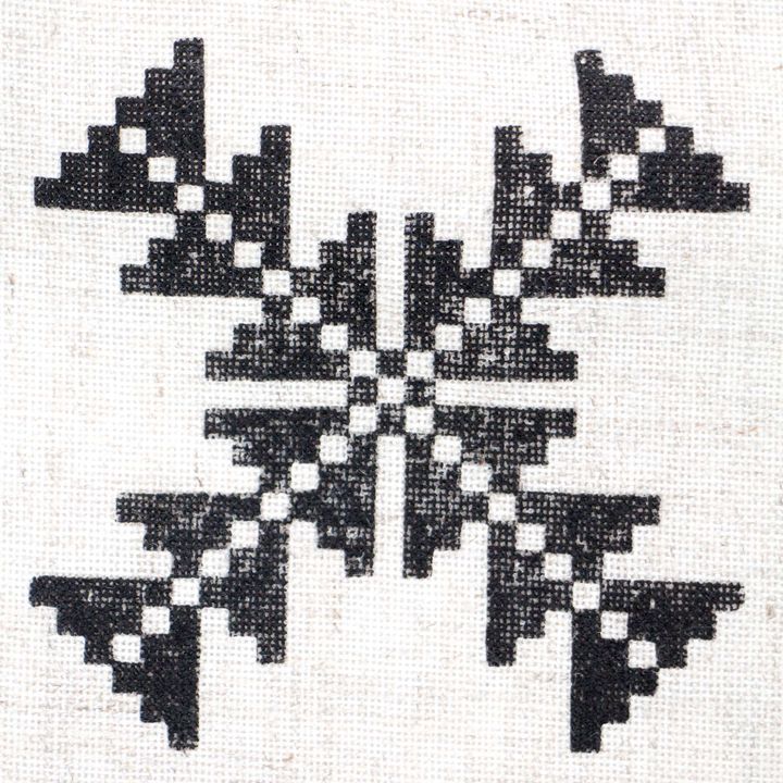 Drevená pečiatka ROSA TALENT č. 3 Geometry 9x9 cm