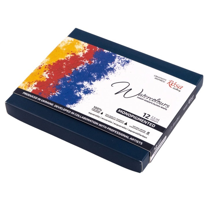 Akvarelové farby ROSA Gallery Monopigmented 12x2.5 ml