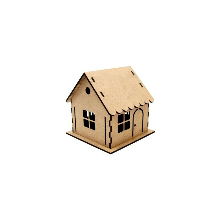 Dekoračný základ ROSA TALENT Domček 3D MDF 12.5x12.5x12.5 cm