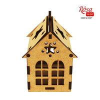 Dekoračný základ ROSA TALENT Domček s hviezdou MDF 7.0х7.0х10 cm
