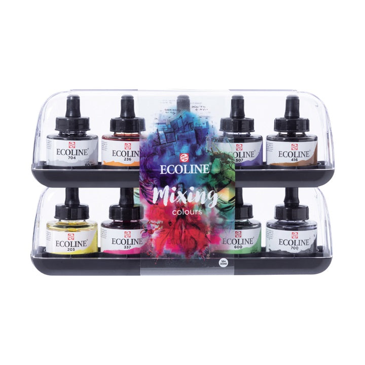 Akvarelové farby Ecoline Sada Mixing Colours / 10 x 30 ml